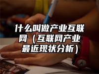 什么叫做产业互联网（互联网产业最近现状分析）