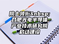 院士领衔 合肥光电半导体产业技术研究院启动建设