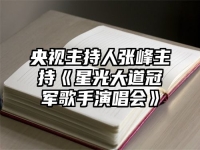 央视主持人张峰主持《星光大道冠军歌手演唱会》