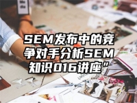 SEM发布中的竞争对手分析SEM知识016讲座”