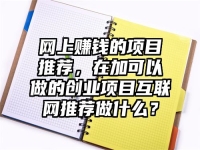网上赚钱的项目推荐，在加可以做的创业项目互联网推荐做什么？