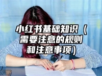 小红书基础知识（需要注意的规则和注意事项）