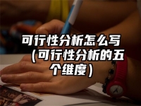 可行性分析怎么写（可行性分析的五个维度）